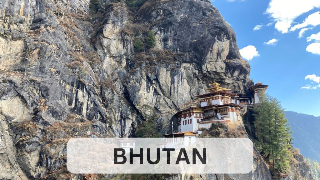 Tiger's Nest monastery perched on cliffside, Paro, Bhutan